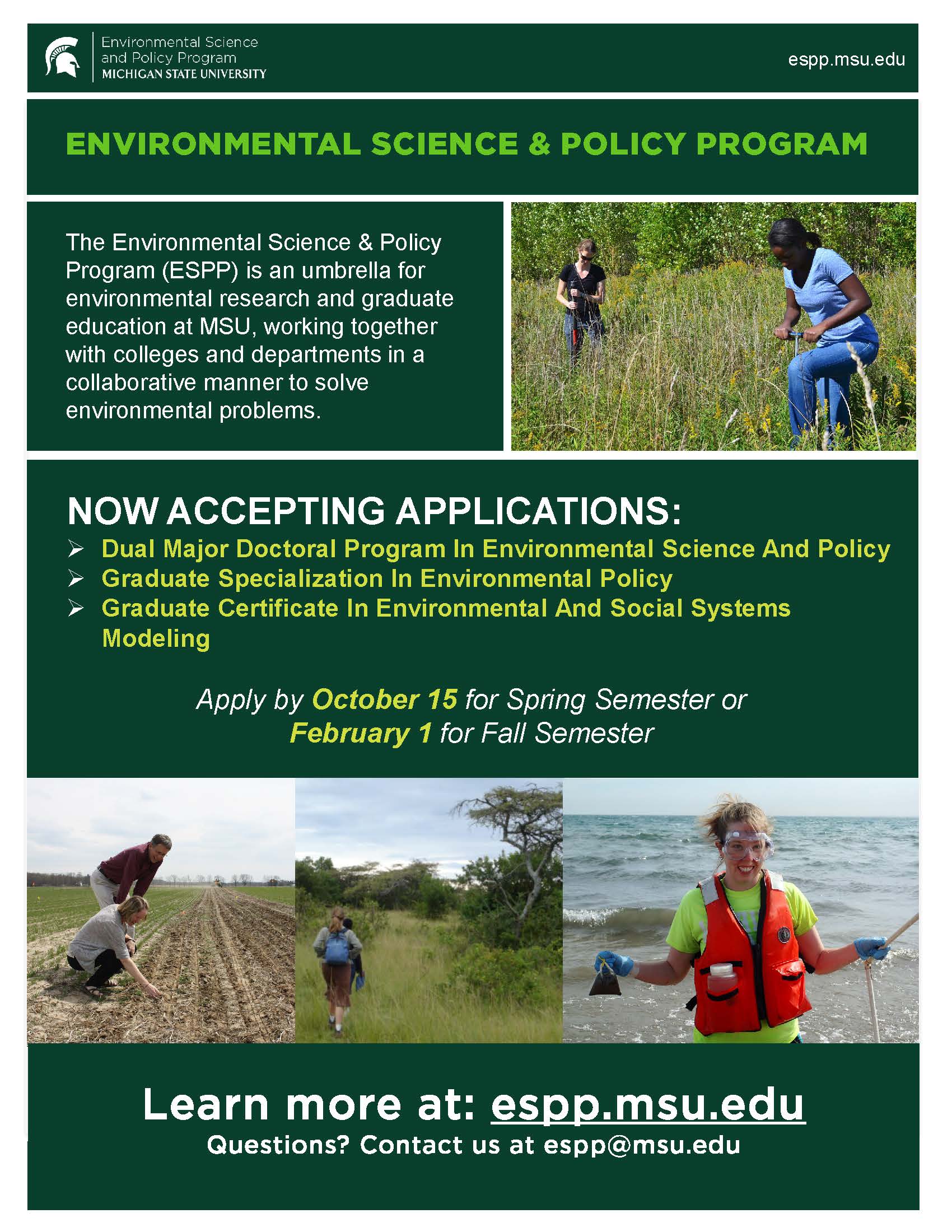 ESPP Fall Application Flyer